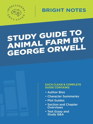 cover image of Study Guide to Animal Farm by George Orwell